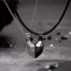 Любовь магнит привлекает пару ожерелья браслет Пара простых и креативных желаний камень сердце кулон ключицы цепь 2 шт.компл.