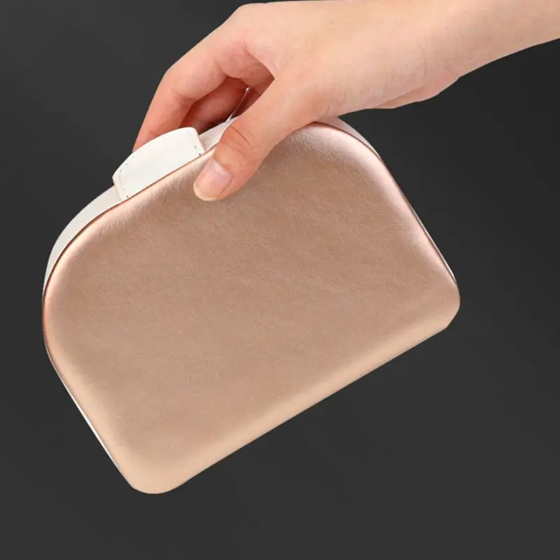 

Portable European Jewelry Box Necklace Earring Ring Large Capacity Storage Case Travel Jewellery Organizer