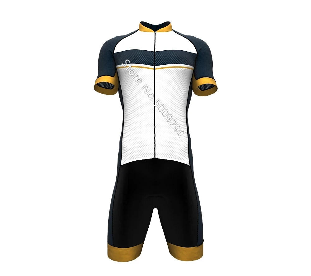 Белый Белый желтый Pro велокостюм Ropa Ciclismo Maillot комбинезон дорожный гоночный велосипедный костюм одежда из трикотажа шорты Maillot Ciclismo - Цвет: Белый