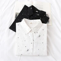 women blouses shirts tunic womens tops and blouses 2020 womenswear long sleeve clothing button up down white star new fashion