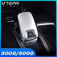 vtear for peugeot 3008 5008gt car gear head trim cover frame interior mouldings abs chrome accessories car styling 2017 2021
