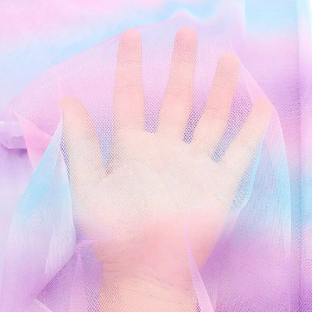 Xugar высокое качество градиентная Радуга 30D шифоновая Прозрачная Марля Омбре
