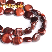 6x8mm natural irregular red tiger eye stone beads loose charm beads for jewelry making necklace bracelets for women accessories