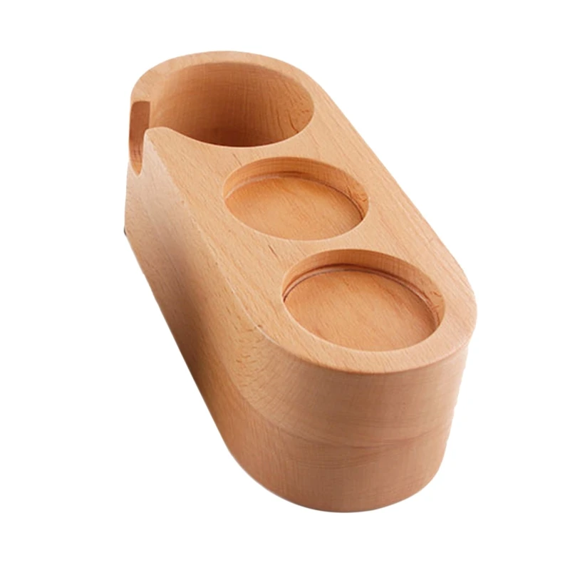 

Manual Wood Coffee Tamper Holder Mat Stand Barista Espresso Tampering Latte Art