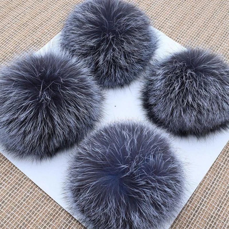 Подлинный реальный Silver помпоны из лисьего меха каблук 15 см меховыми помпонами