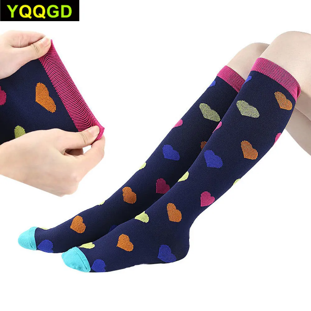 1Pair Compression stockings High Quality Outdoor Sport Various patterns Comfortable For Women Girls | Красота и здоровье