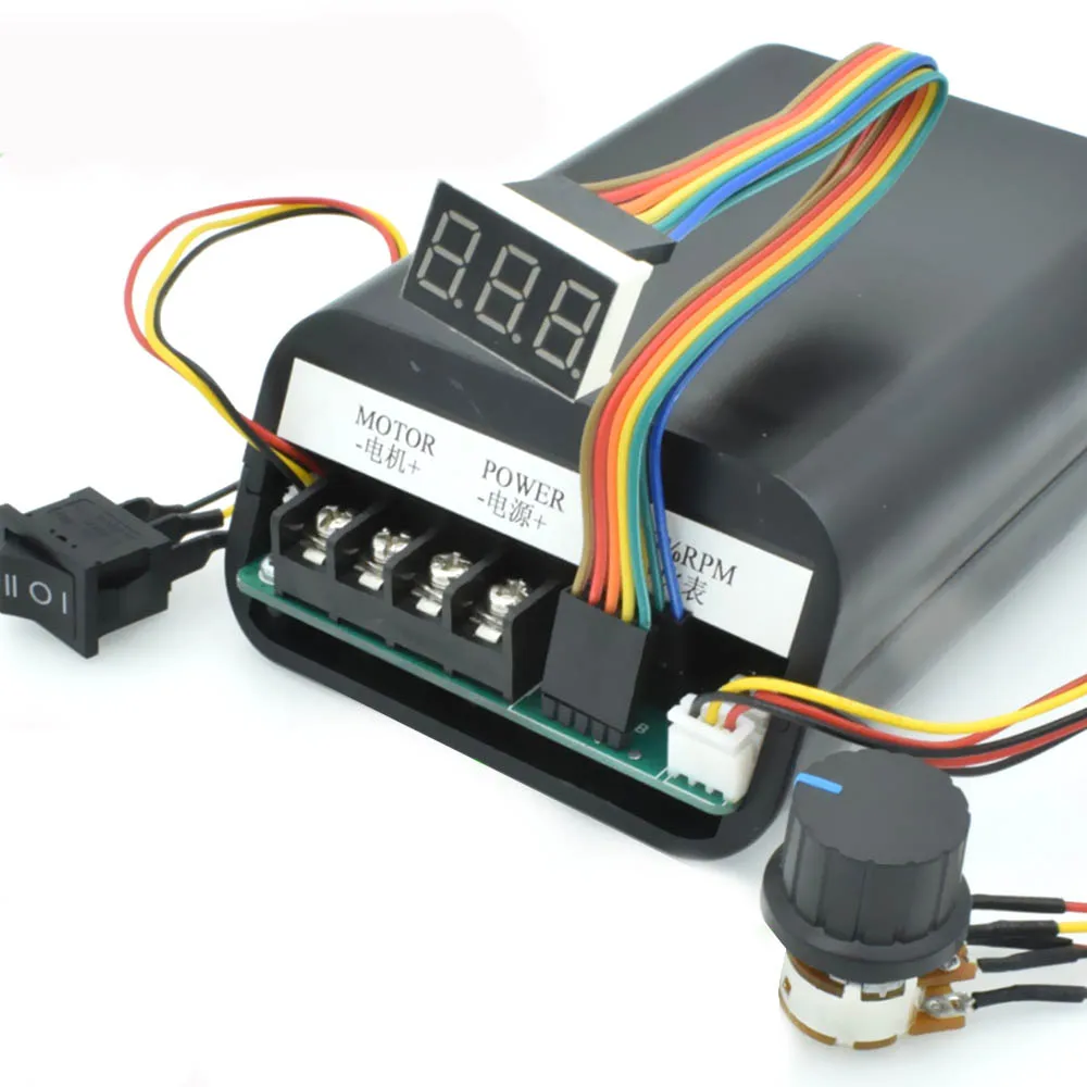 

Устройство управления скоростью генератора постоянного тока, ШИМ, цифровой дисплей, Макс 60 А, CW CCW 0 ~ Регулируемый Модуль привода