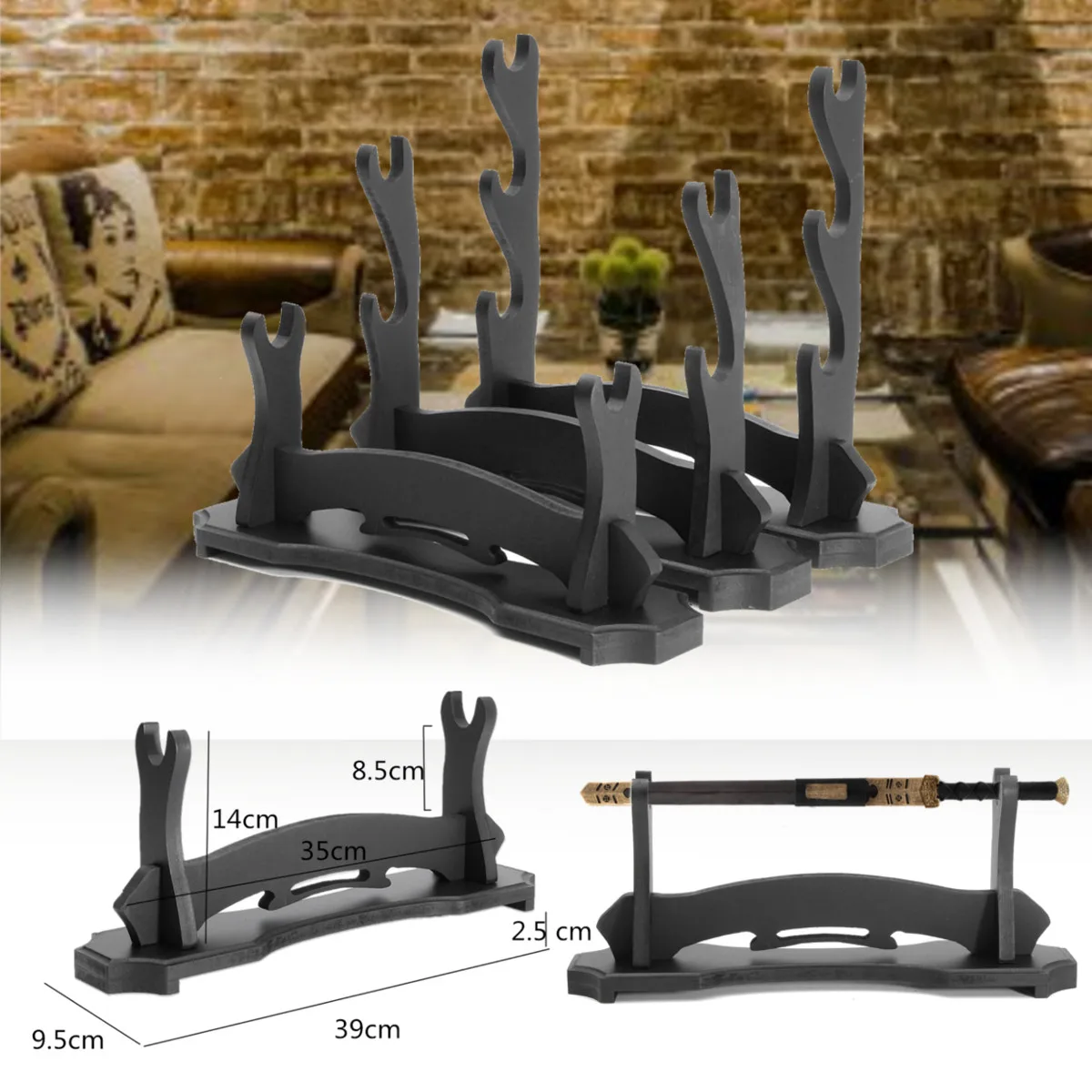 Настенное крепление 1/2/3 слоя самурайского меча подставка держатель катаны