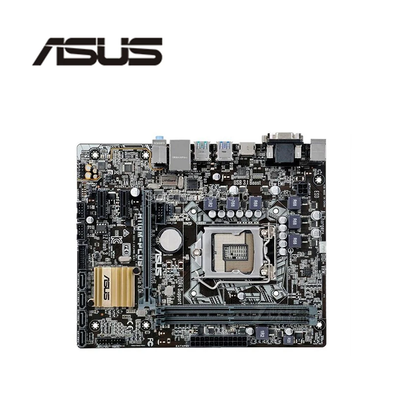 Б/у оригинал для Asus H110M PLUS DDR4 разъем LGA 1151 H110 Настольный USB2.0 USB3.0 материнская