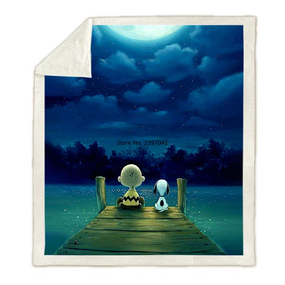 

3D Cartoon Blanket Plush Throw Blanket Boy and Dog Design for Beds Sofa Noble Animal Print Bedding Sherpa Blanket