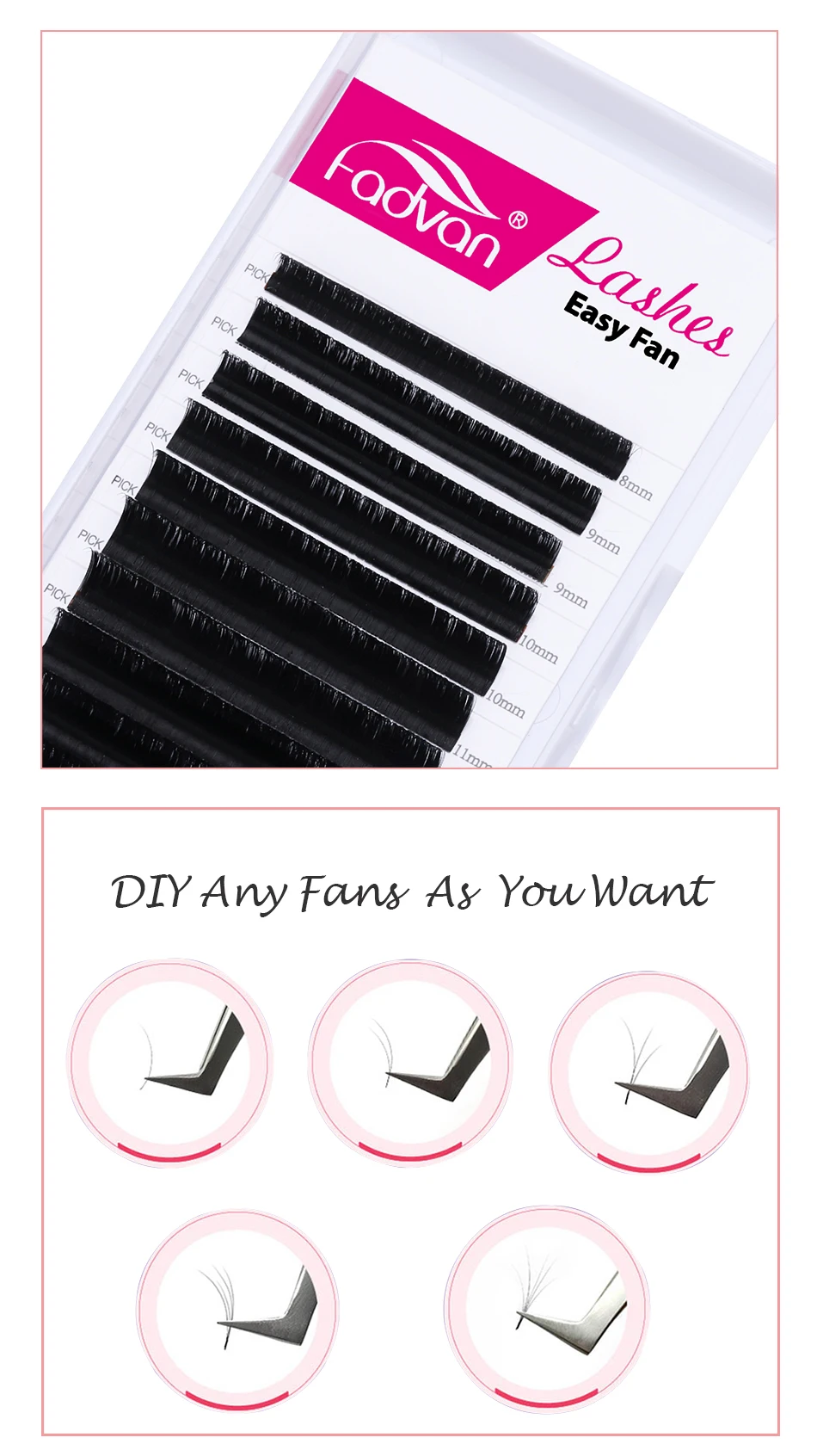 Easy Fan русский объем наращивание ресниц C/D Curl 2d/3d/4d/5d/6d~ 10d все как вы выбрали супер мягкая вспышка Кластерное наращивание ресниц