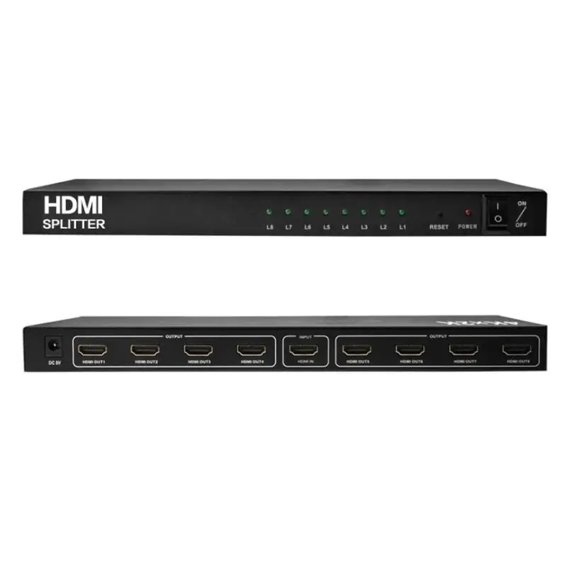 8 портов 1 в Выход HDMI сплиттер аудио видео 1080P k 2 DVD HDTV усилитель повторителя для HD 4