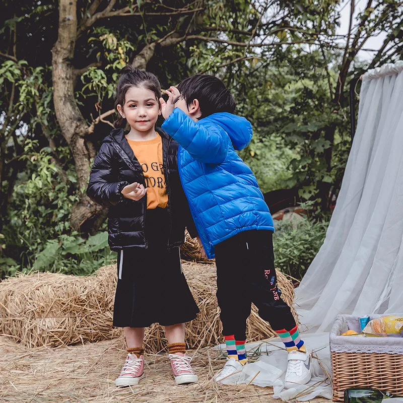 Детские зимние куртки теплая пуховая куртка для мальчиков и девочек от 2 до 8 лет