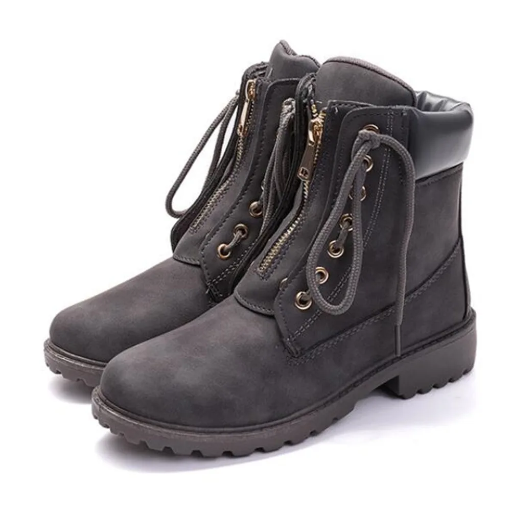 

Fashion riding boots women's plus size PU leather casual women's shoes zapatos de mujer ankle boots for women winter boots women