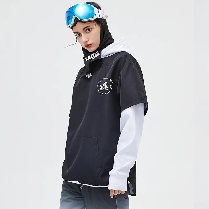 

Мужские и женские зимние Светоотражающие лыжные толстовки оверсайз, куртки, уличные теплые ветрозащитные водонепроницаемые лыжные толстовки Толстовка для сноубординга
