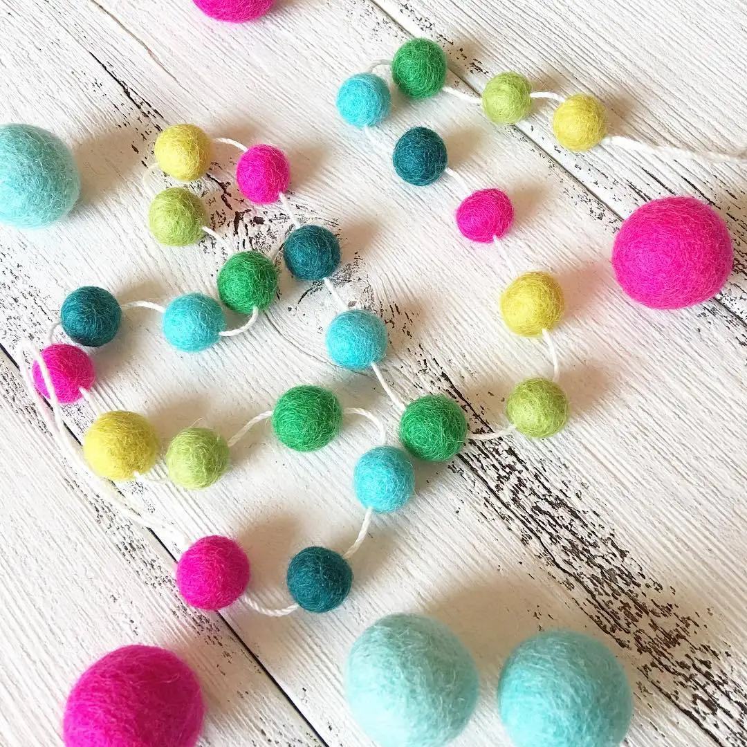 

Wall Decoration Nordic Style Home Soft Outfit Photography Children Room Girls Room Decoration Macaron Color Ball String Hang