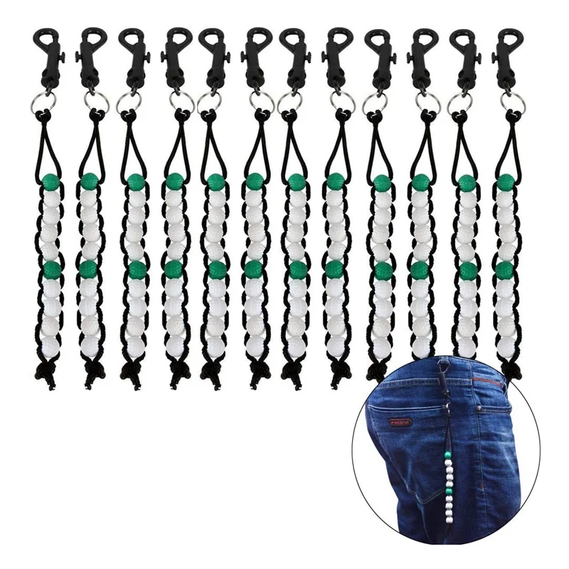 

10 Pack Golf Bead Stroke Counter Golf Stroke Count Putting Score Counter for Referee