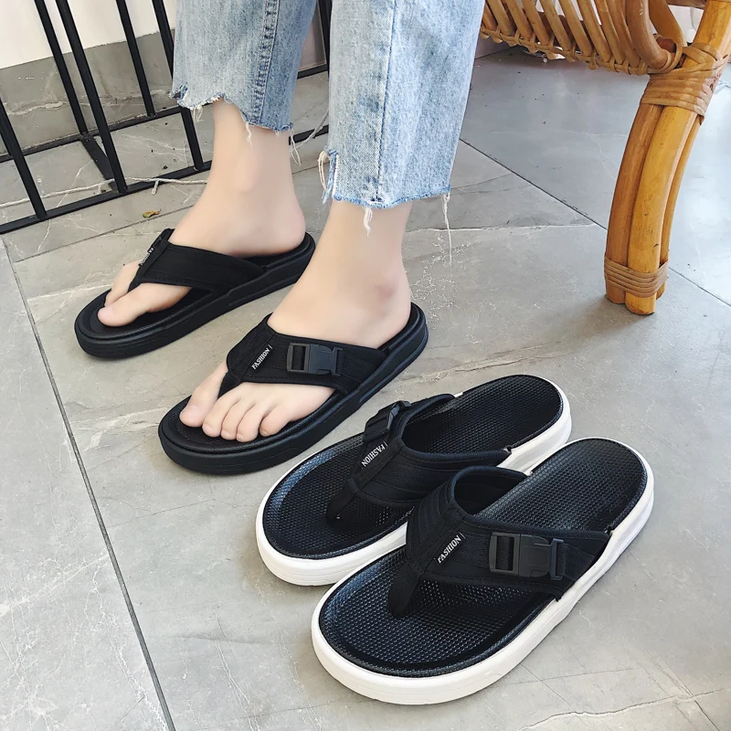 Летние пляжные шлепанцы для влюбленных мужские модные дома и улицы Нескользящие