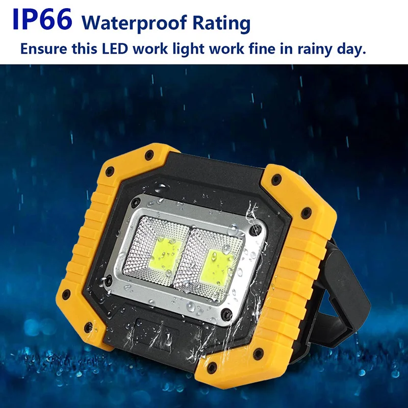 Waterproof LED COB Work Light USB Rechargeable Spotlight Searchlight Camping Lamp Led Flashlight | Лампы и освещение