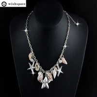wishspace spring summer pop star shell pearl necklace fashion jewelry wholesale women free leisure accessories