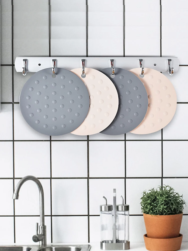 Нескользящий круглый силиконовый коврик настольная подставка жаростойкий