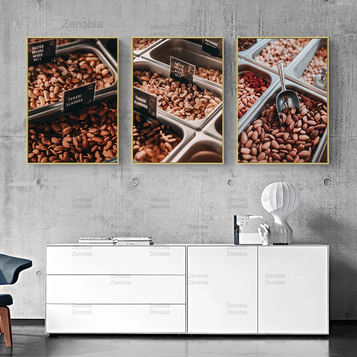 Картина на холсте с изображением еды орехов искусство стену в литературном стиле