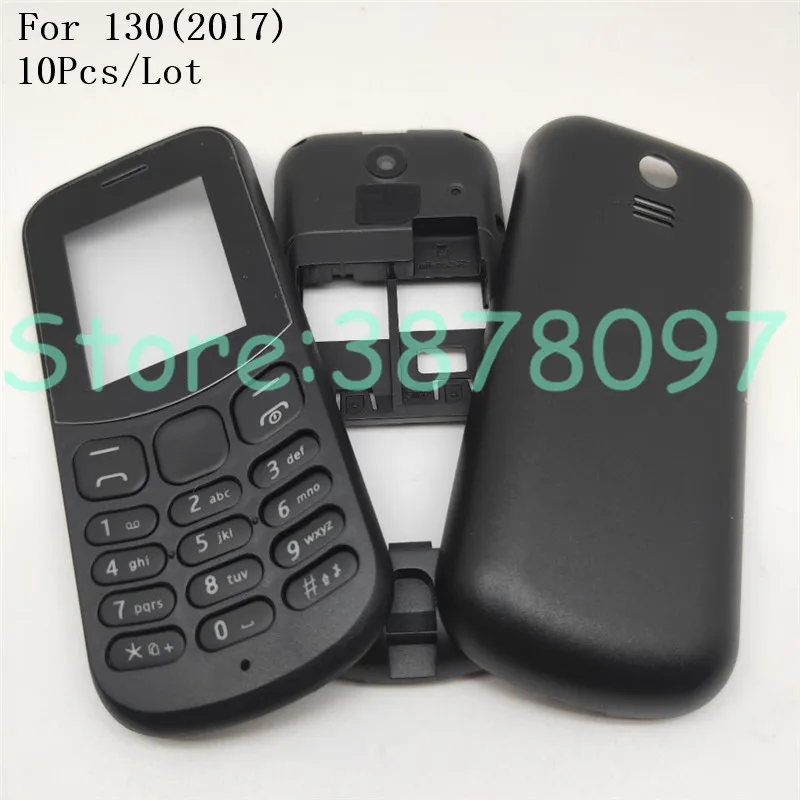 10 шт./лот для Nokia 130 2017 TA 1017 новый полный Чехол фотографий корпус + задняя крышка