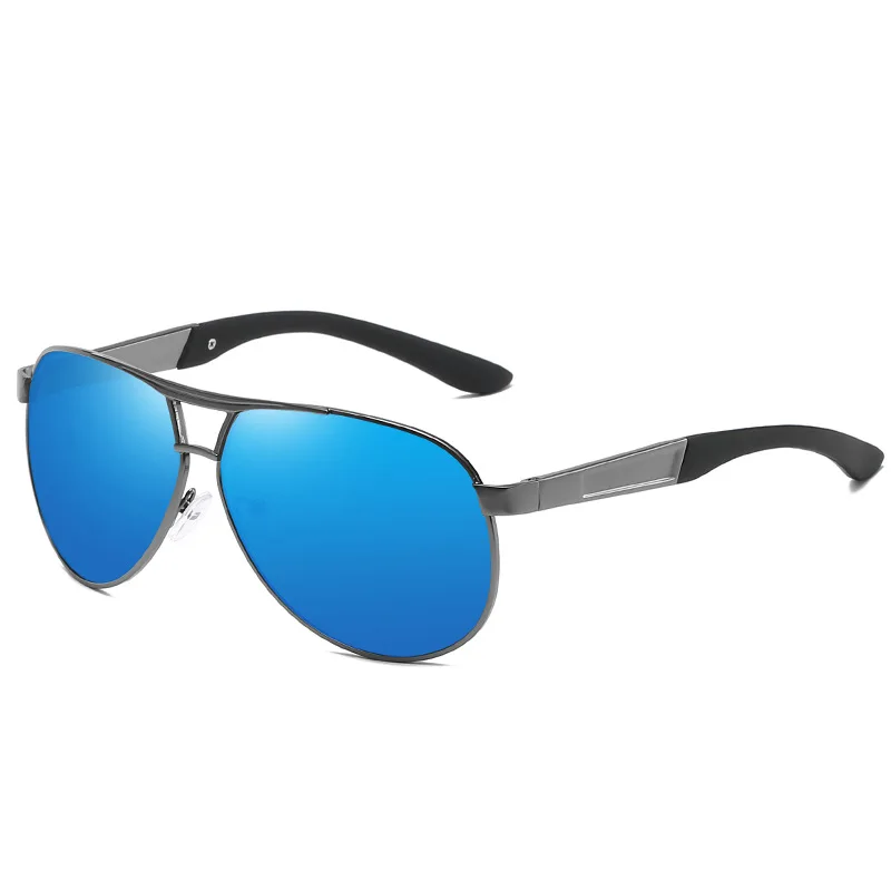 GUN-MIRROR BLUE SIMPRECT пилотные очки Для Мужчин Поляризованные Вождения UV400 высокое качество Металлические солнцезащитные очки в стиле ретро люнет De Soleil Homme YJ0361 - Цвет линз: GUN-MIRROR BLUE