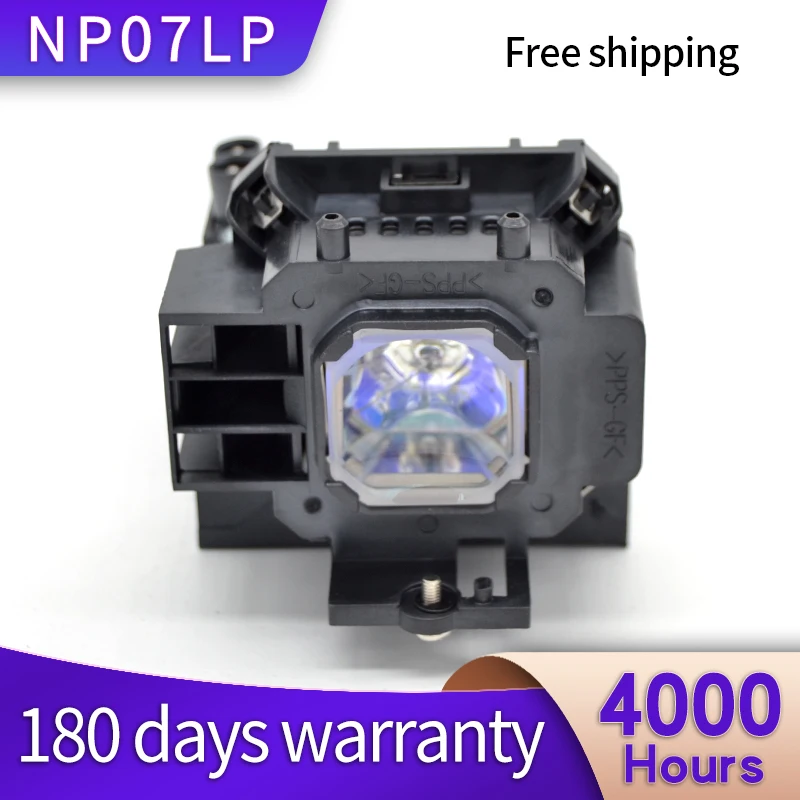 NP07LP для NEC NP300 NP400 NP410 NP500 NP510 NP600 NP610 совместимая лампа проектора с корпусом |