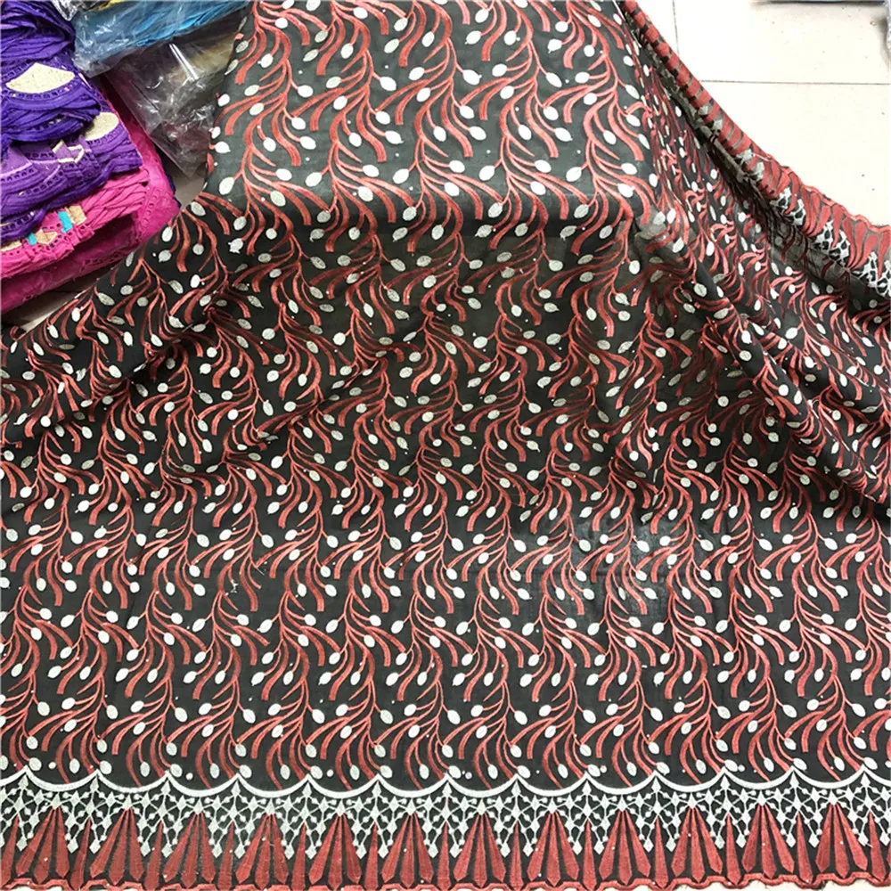 

Nigerian Swiss Voile Cotton Lace Fabric 2020 Royal blue Swiss Voile Laces In Switzerland Dry Lace Fabric For Women Dress V714