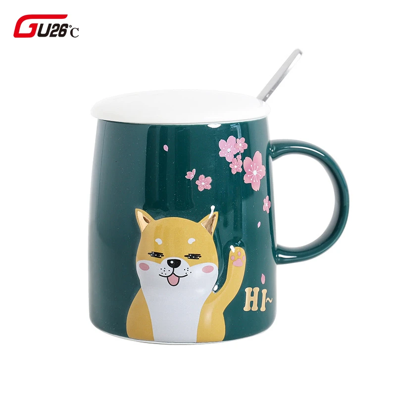Креативные Мультяшные керамические кружки 400 мл милая вместительная стандартная