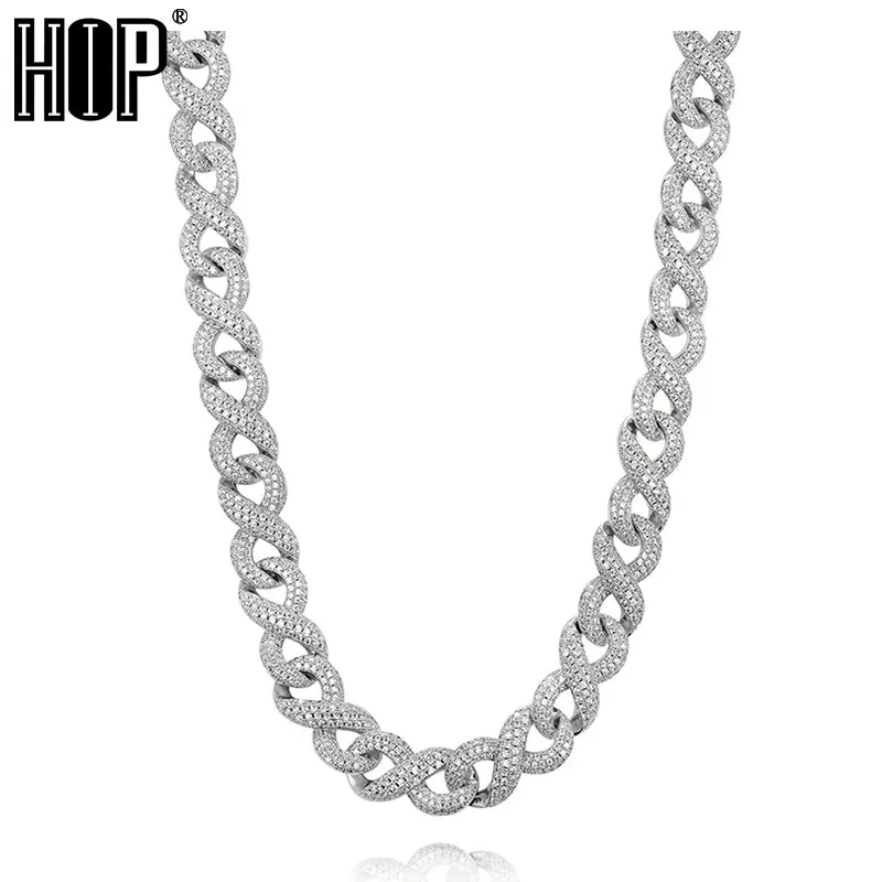 

Hip Hop 16MM Iced Out Cuban Link Prong Chain Copper AAA+ Cubic Zirconia Stones Necklace For Women Men Jewelry Box Buckle