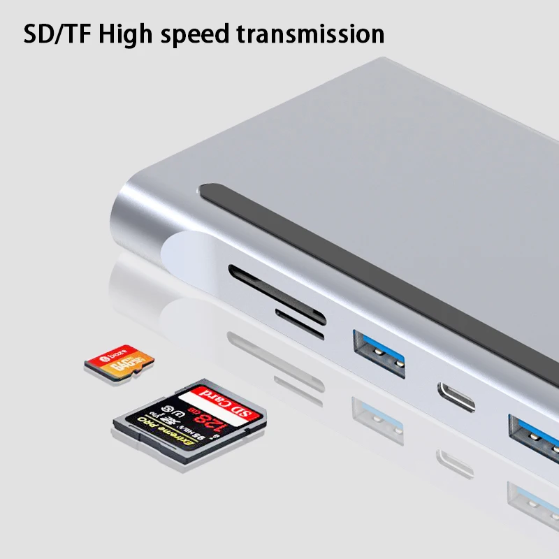 

11-in-1 USB 3.0 Port Docking Station Type-c To HDMI VGA RJ45 HUB FOR MACBOOK PRO