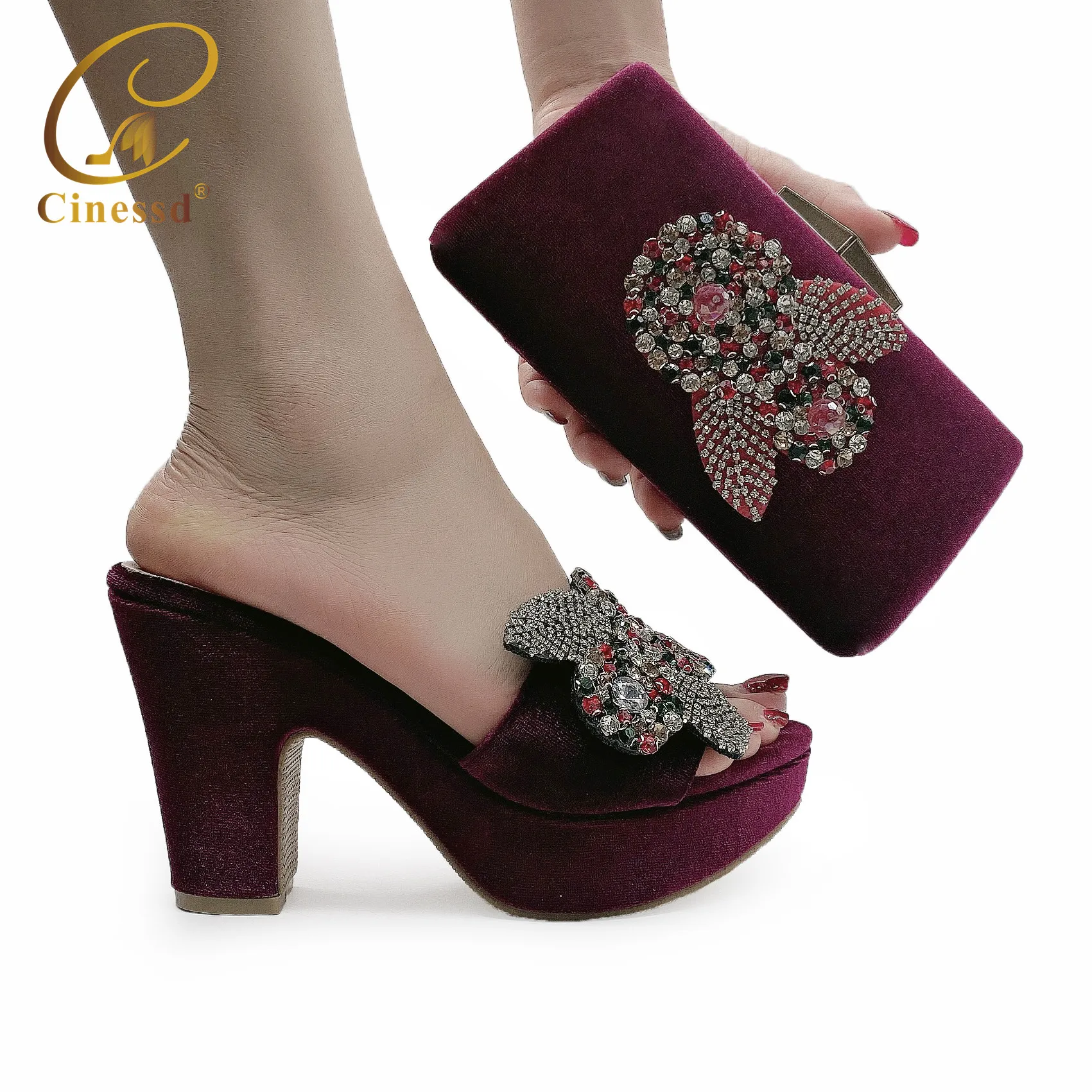 

New Fashion Shoes2021Women Shoes Italian Shoe and Bag Set for Party In Women Shoe and Bag Set for Wedding Nigerian Wome