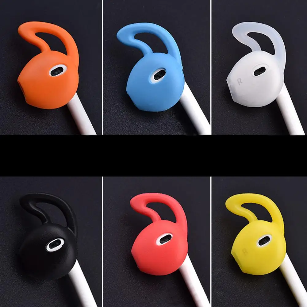 

New 4Pcs In-Ear Silicone Eartips Case Cover Ear Pads Earbuds Earphone Cups For Apple Airpods Air Pods Ear Tips With Ear Hook