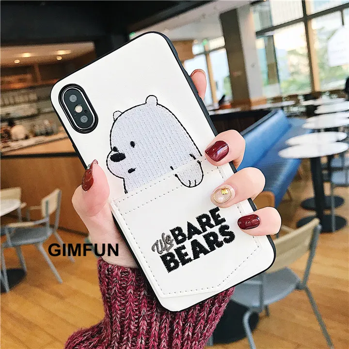 Чехол из ПУ кожи с мультяшным медведем для IPhone12 Pro Max мягкий чехол ТПУ Iphone 11 7 Xr X 11Pro