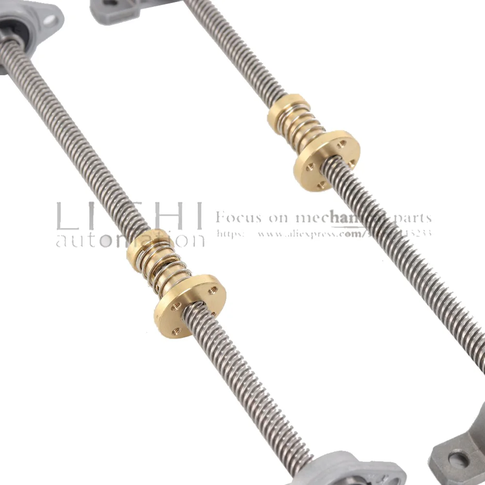 1 комплект T8 свинцовых винтов трапециевидных 8 мм + гайка с защитой от люрекса KP08