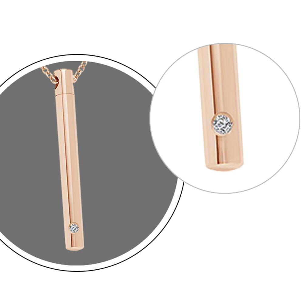 Унисекс нержавеющая сталь ПЭТ ювелирный цилиндр с украшением в виде кристаллов