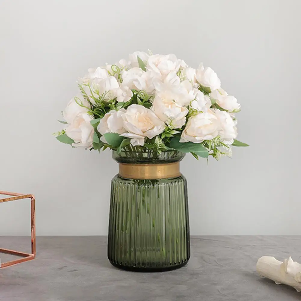 Искусственные цветы винтажные искусственные Белые пионы шелковые свадебные