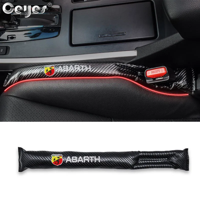 Ceyes 1pc Car Accessories Seat Pad Leak Proof Gap Filler Leakproof Strips Sticker For Fiat Abarth Punto 124 125 500 Auto Styling |