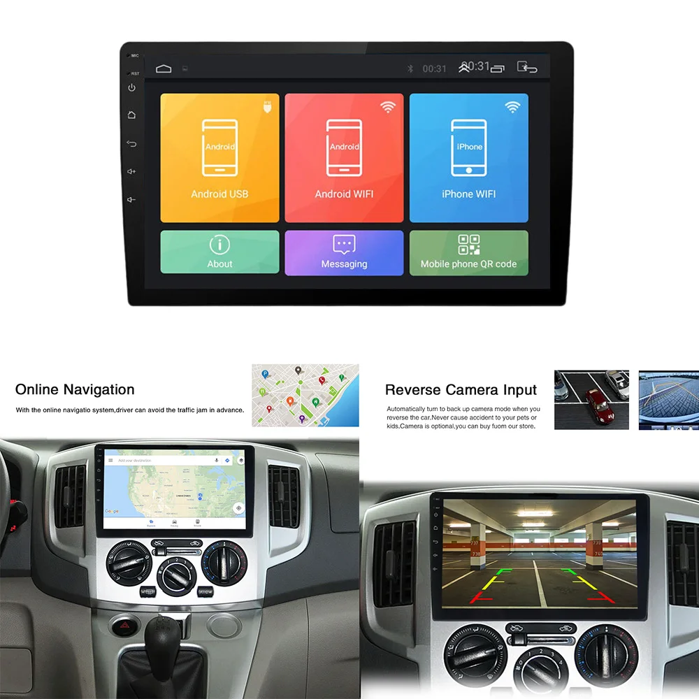 

Автомобильный мультимедийный плеер, экран 10,1 дюйма, Android 8,1, 2Din