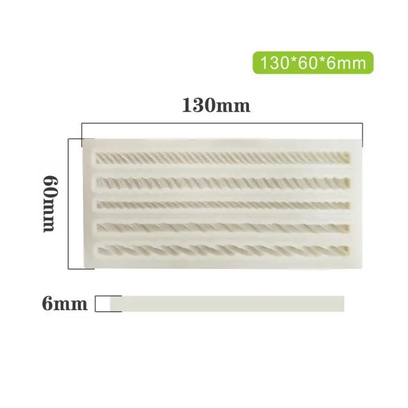 

Small Pearl Silicone Fondant Mold Braided Rope Cake Edge Lace Decoration Tool DIY Chocolate Dessert Kitchenware Baking Tools