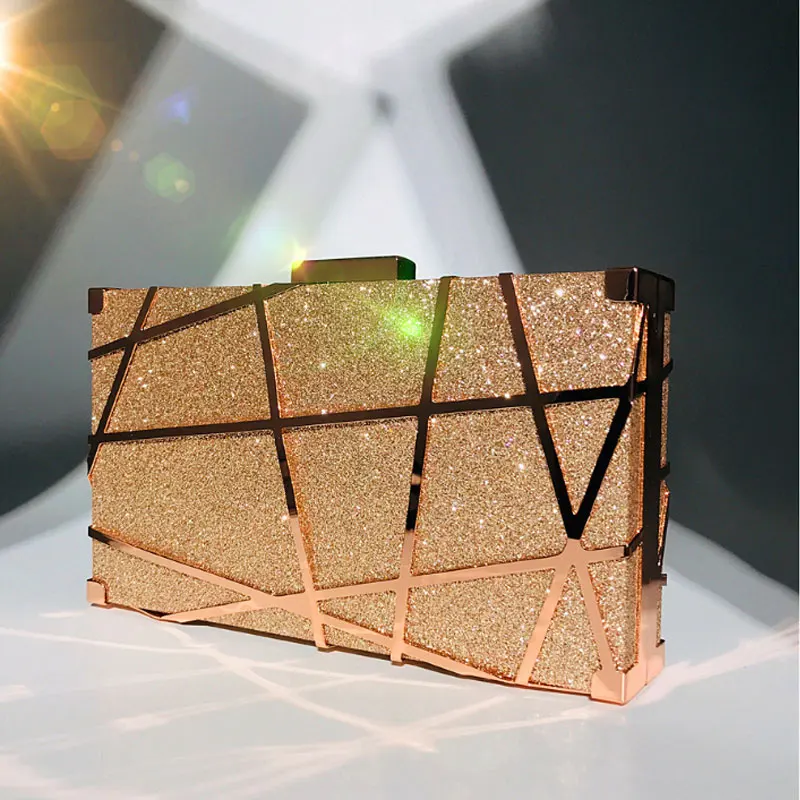 Новая Металлическая сумка для ужина с вырезами ручная Банкетная цепочкой и