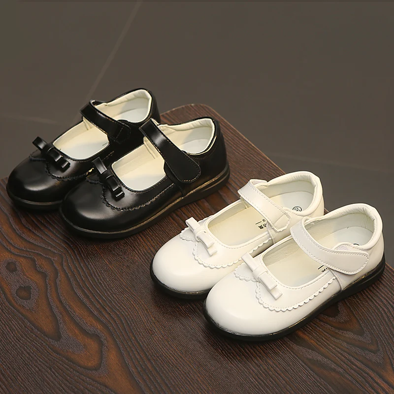 Spring Autumn Children Girls Shoes For Kids School Leather Student Black Dress 4 5 6 7 8 9 10 11 12 13-16T |