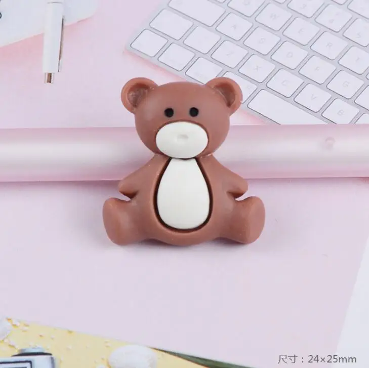 10 цветов милый мультяшный каучук ангел единорог медведь луна плоский кабошон