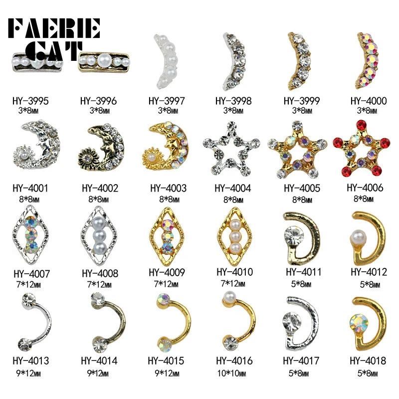 20 шт./лот Ретро стиль сплав звезда полумесяц ювелирные изделия для ногтей амулеты