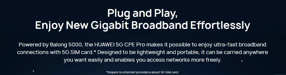 Huawei 5G CPE Pro(H112-372) 5G NSA+ SA(n41/n77/n78/n79), 4G LTE(B1/3/5/7/8/18/19/20/28/32/34/38/39/40/41/42/43) CPE беспроводной маршрутизатор