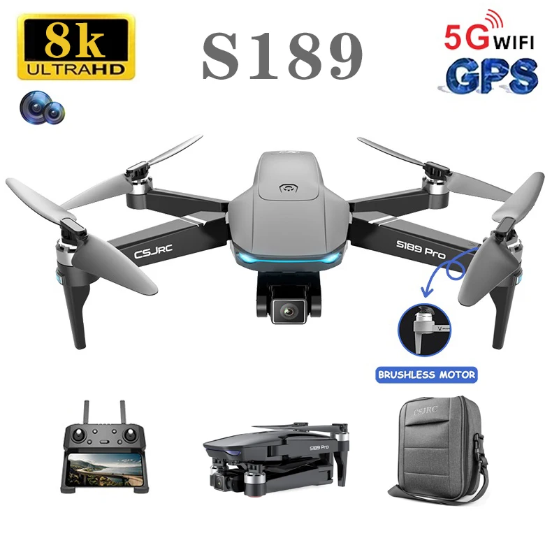 

NYR New S189 PRO drone 4k gps 5g WiFi rc quadcopter with brushless motor vision positioning flight 30 minutes rc distance 1Km