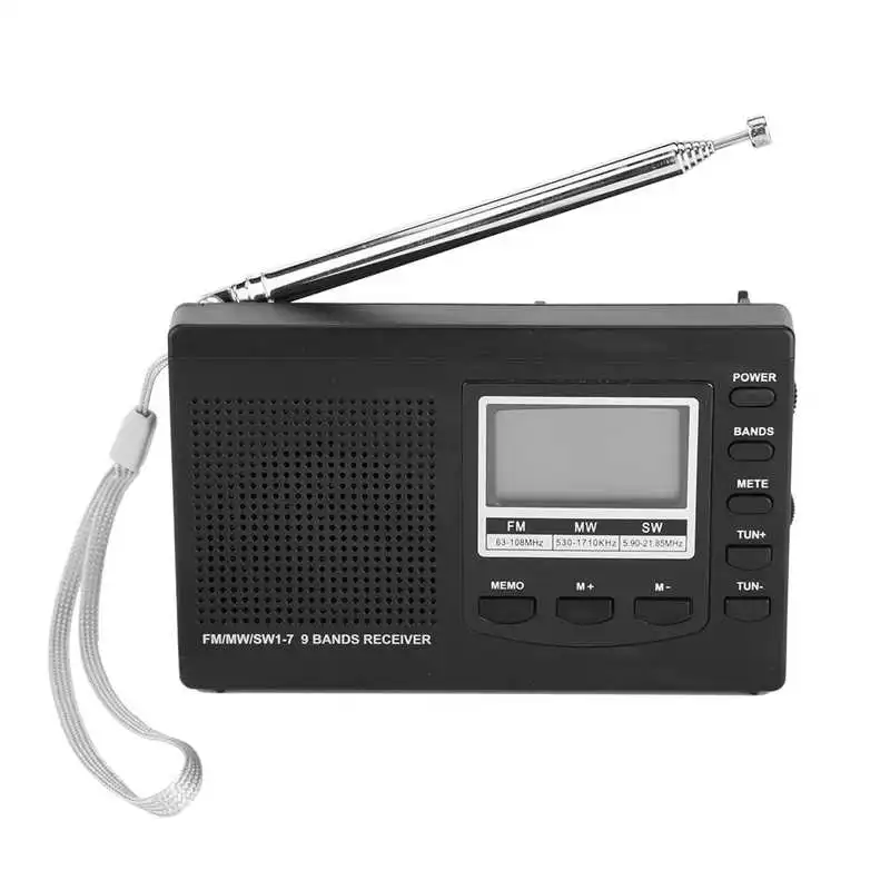 Портативный мини-радиоприемник VBESTLIFE FM/MW/SW цифровой будильник FM-радиоприемник