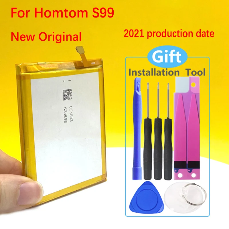 100% оригинал в наличии S 99 6200mAh аккумулятор для HOMTOM S99 мобильный телефон Hihg Качество